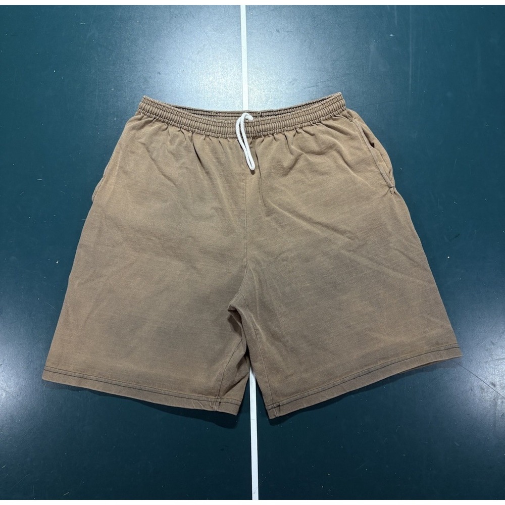 Vintage 90s Jerzees Sweat Shorts Men's Large Sun Faded Brown Blank Cotton USA